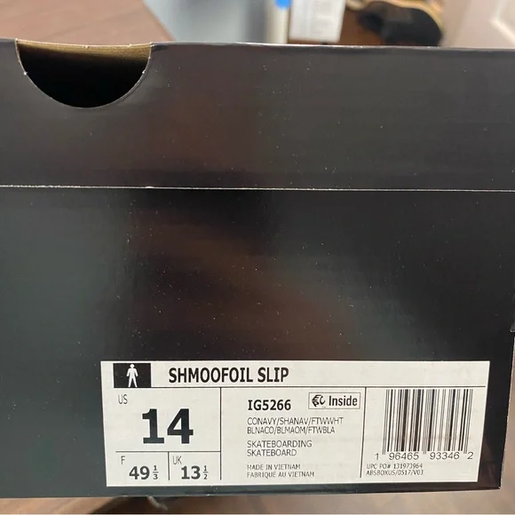 Adidas Shmoofoil Navy Slip On Shoes Suede Skateboarding Ghost Men’s Size - Picture 9 of 9